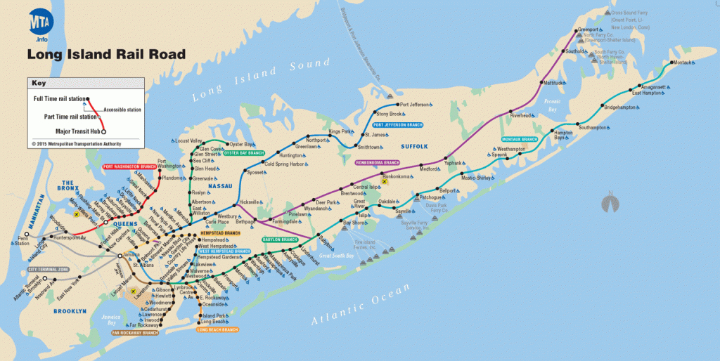 Mta Lirr - Lirr Map - Printable Map Of Long Island