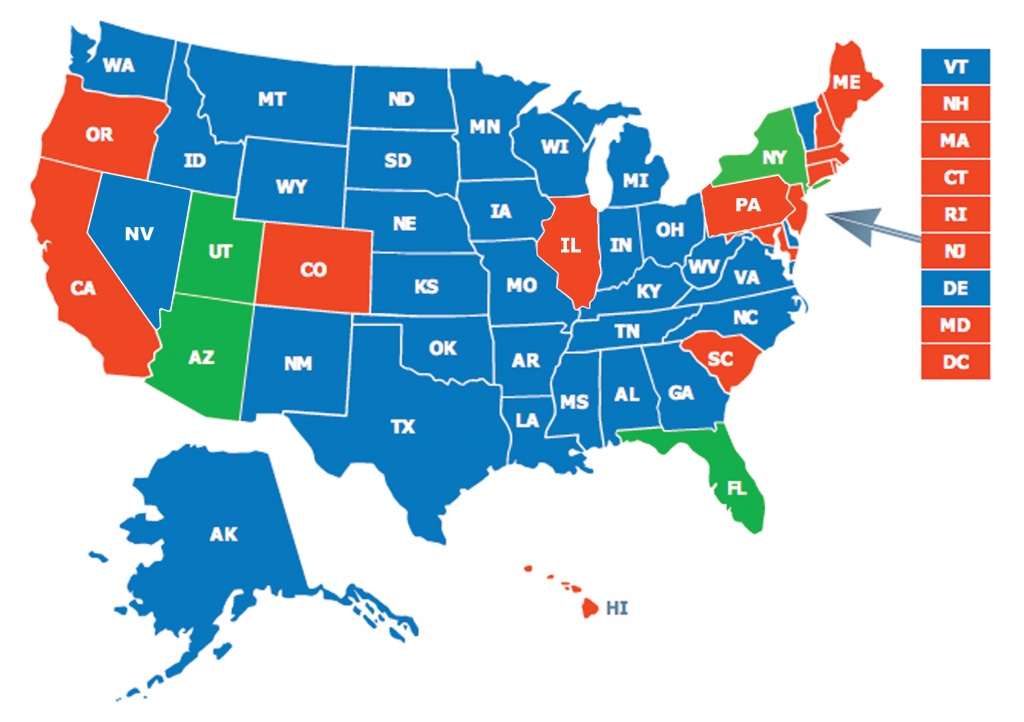 Florida Concealed Carry States Map Free Printable Maps