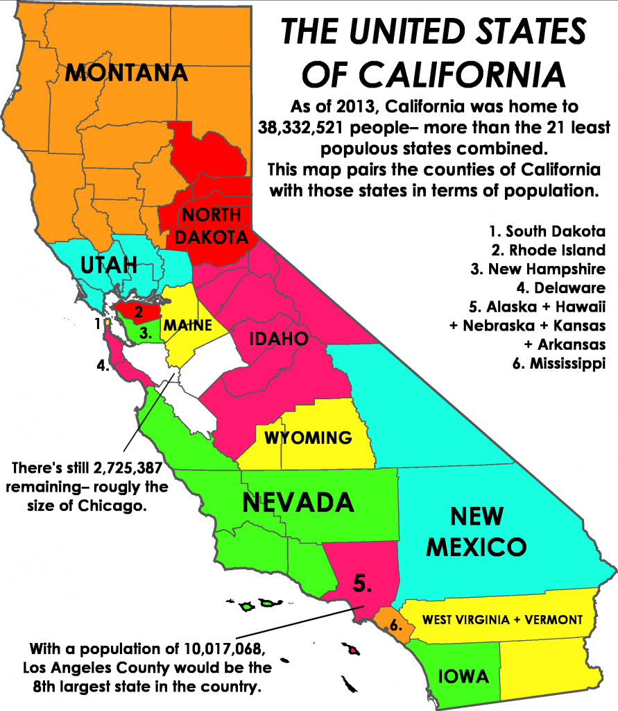 My First Time Making A Map– &amp;quot;the United States Of California&amp;quot; [Oc - New California Map 3 States