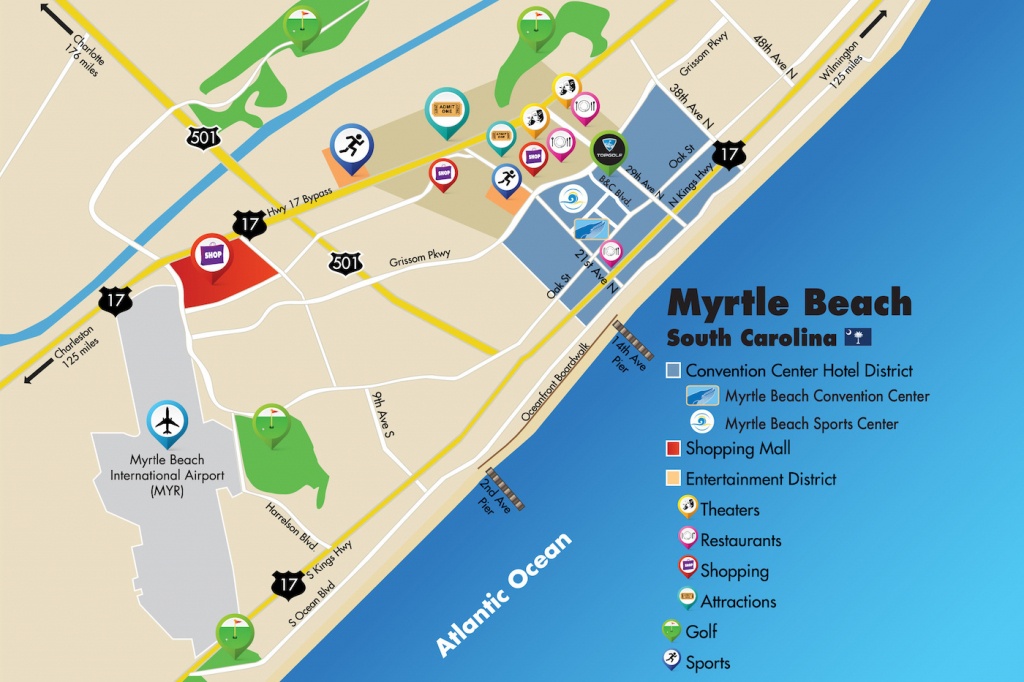 Myrtle Beach Convention Center Directions And Parking - Myrtle Beach Florida Map