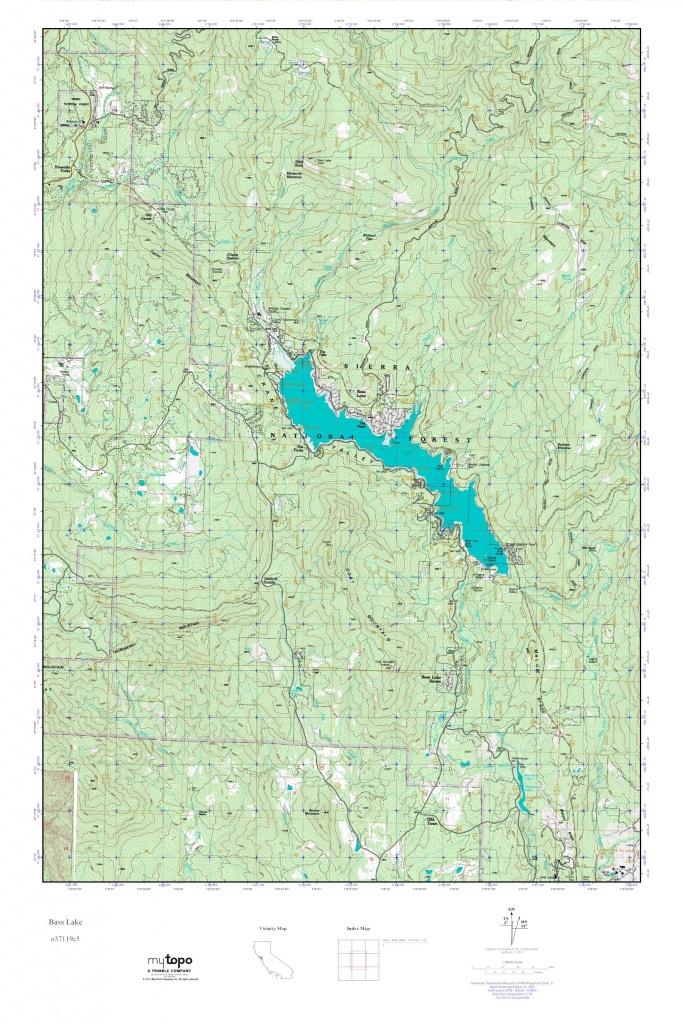 Mytopo Bass Lake, California Usgs Quad Topo Map - Bass Lake California Map