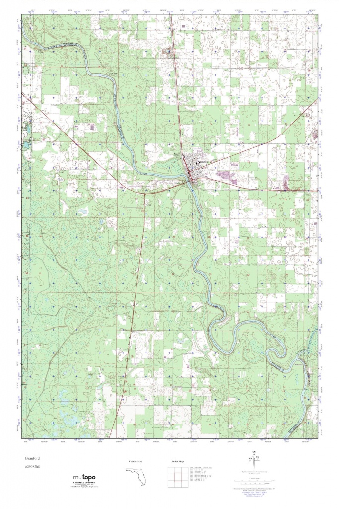 Mytopo Branford, Florida Usgs Quad Topo Map - Branford Florida Map