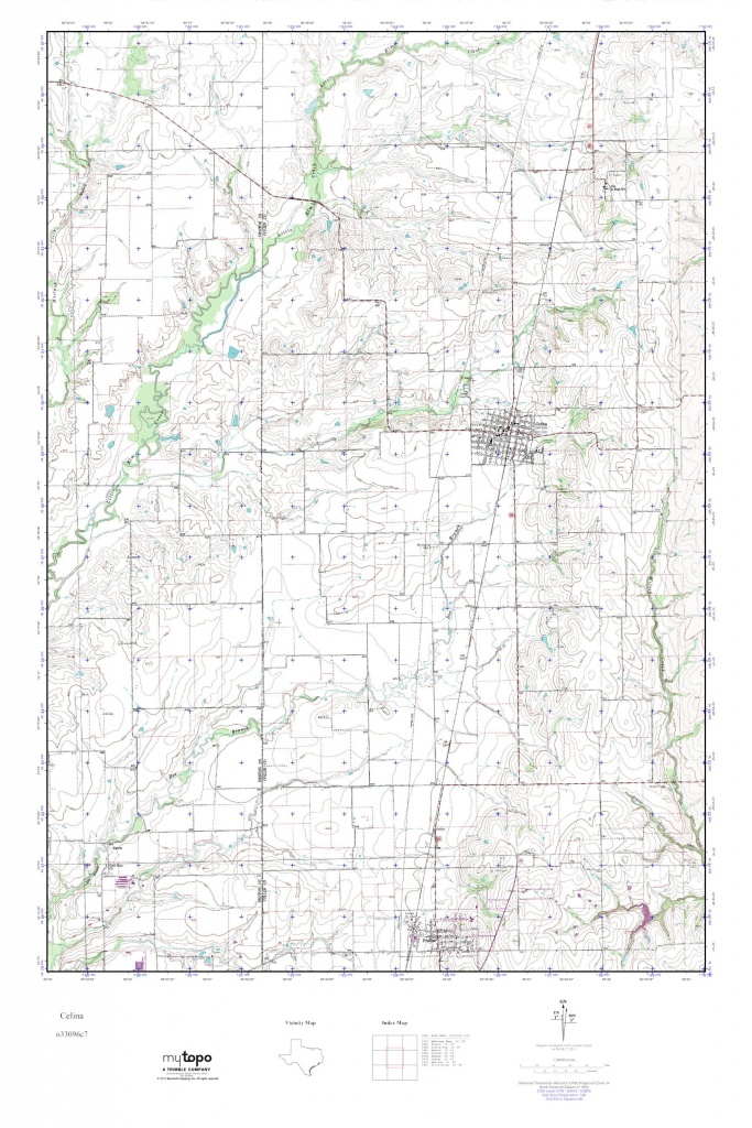 Mytopo Celina, Texas Usgs Quad Topo Map - Celina Texas Map