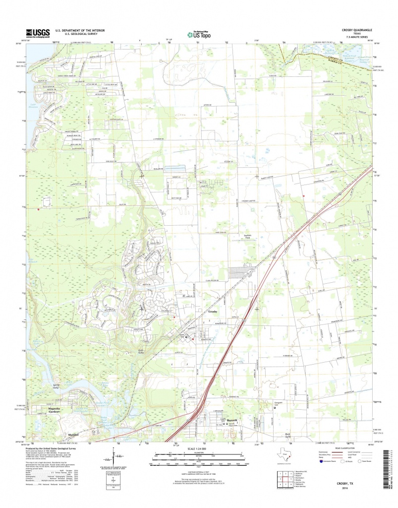 Mytopo Crosby, Texas Usgs Quad Topo Map - Crosby Texas Map