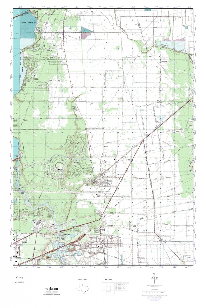 Mytopo Crosby, Texas Usgs Quad Topo Map - Crosby Texas Map