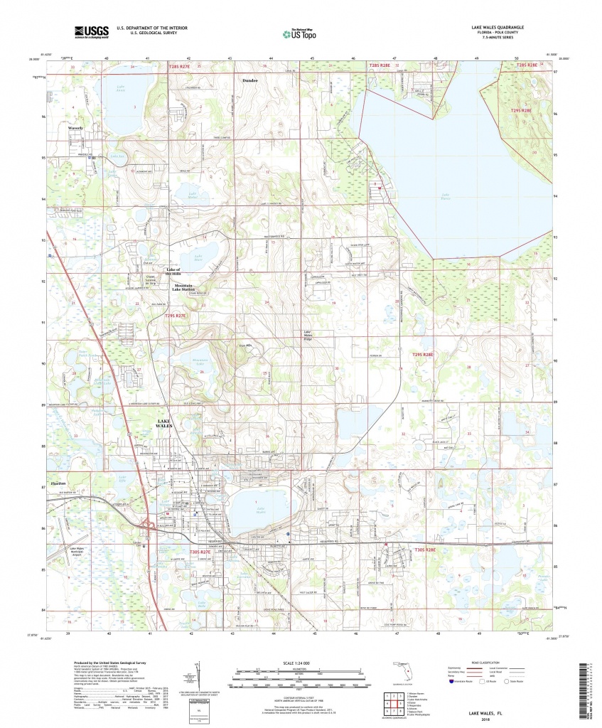 Mytopo Lake Wales, Florida Usgs Quad Topo Map - Lake Wales Florida Map