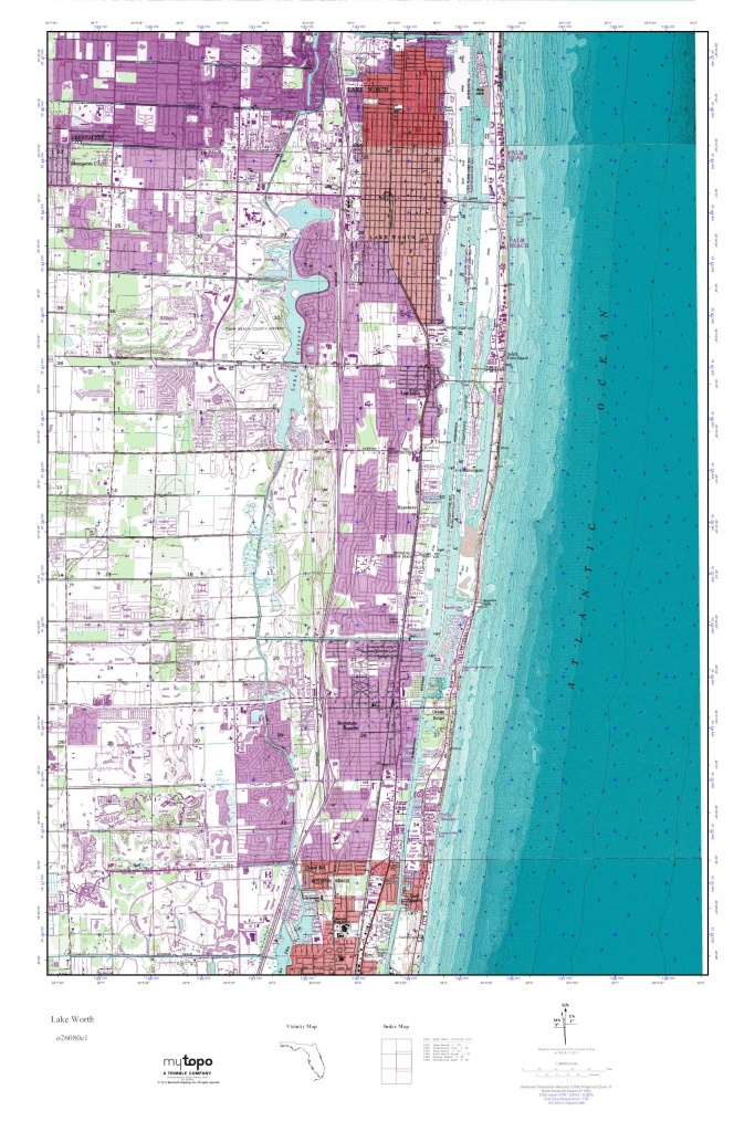 Mytopo Lake Worth, Florida Usgs Quad Topo Map - Lake Worth Florida Map