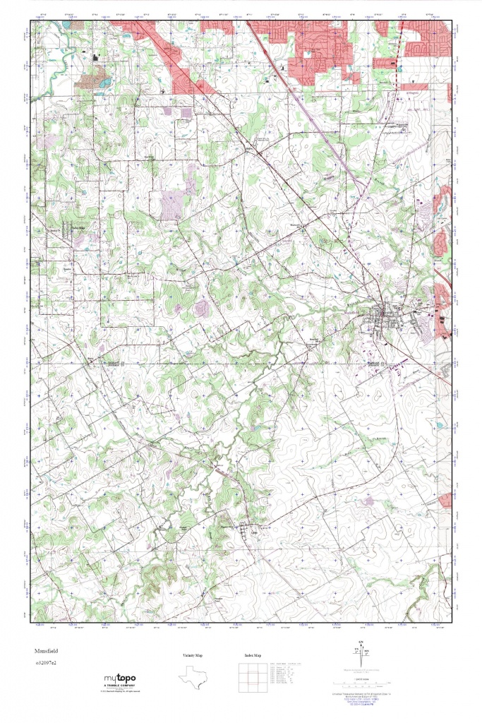 Mytopo Mansfield, Texas Usgs Quad Topo Map - Mansfield Texas Map