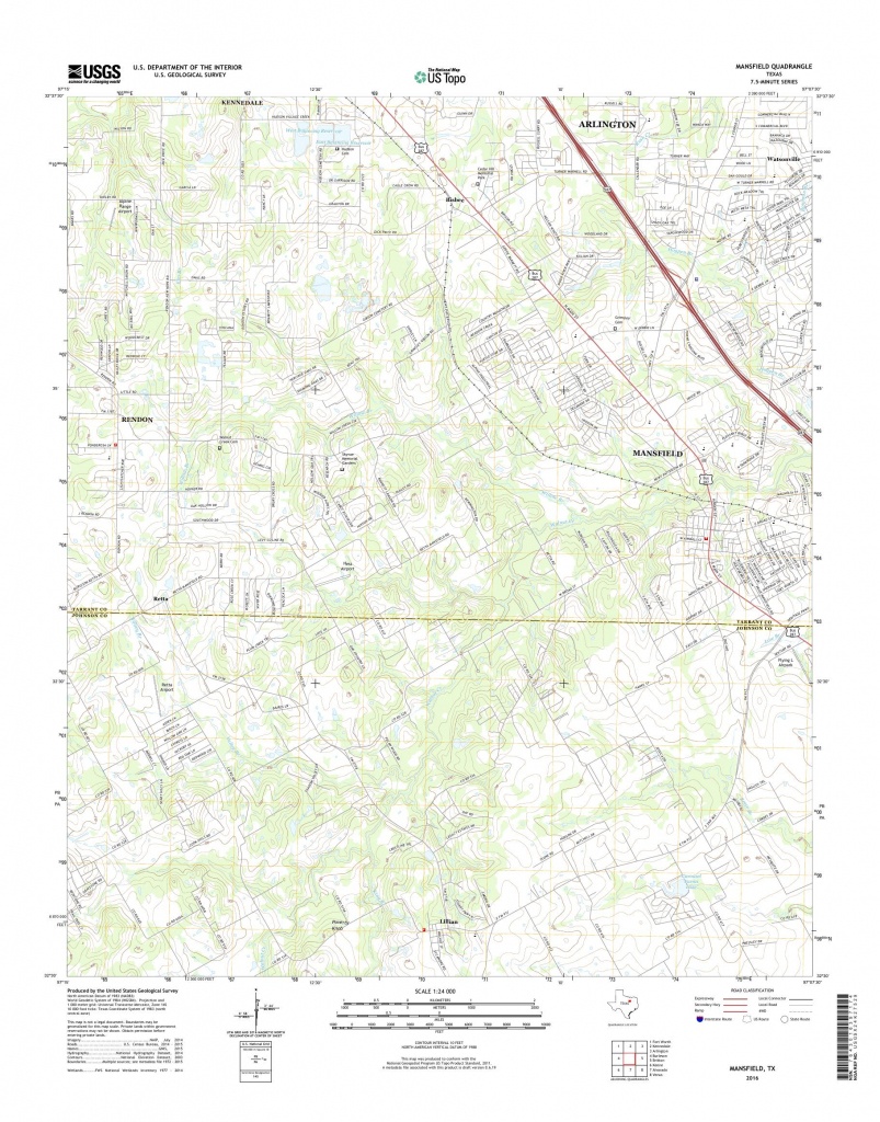 Mytopo Mansfield, Texas Usgs Quad Topo Map - Mansfield Texas Map