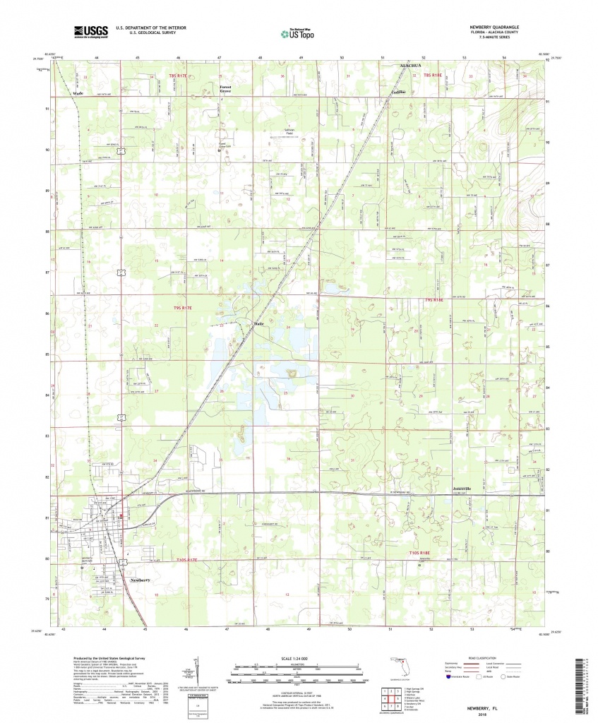 Mytopo Newberry, Florida Usgs Quad Topo Map - Newberry Florida Map