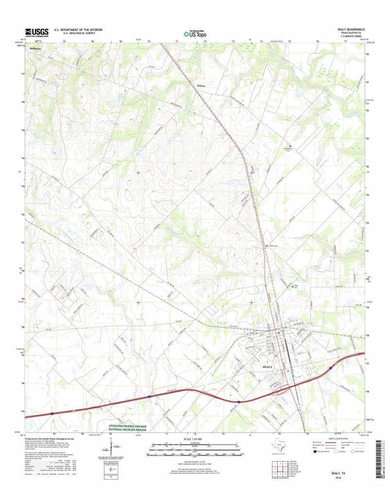 Mytopo Sealy, Texas Usgs Quad Topo Map - Sealy Texas Map