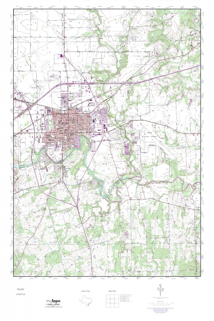 Mytopo Seguin, Texas Usgs Quad Topo Map - Seguin Texas Map