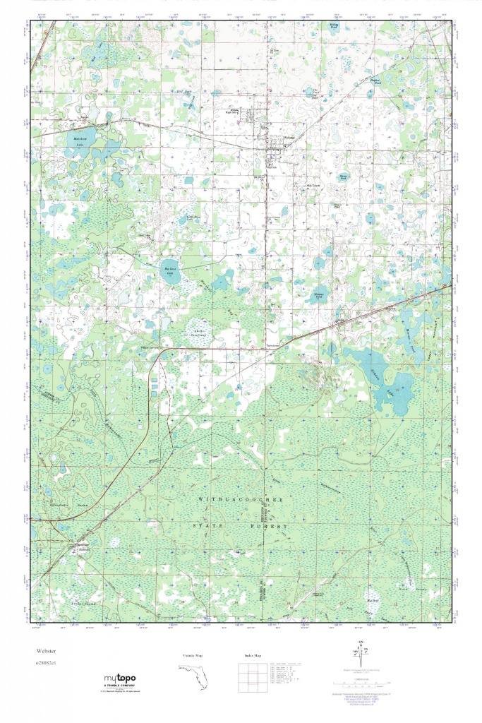 Mytopo Webster, Florida Usgs Quad Topo Map - Webster Florida Map