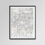 Naperville Illinois Map Naperville City Map Print Naperville | Etsy   Printable Map Of Naperville Il