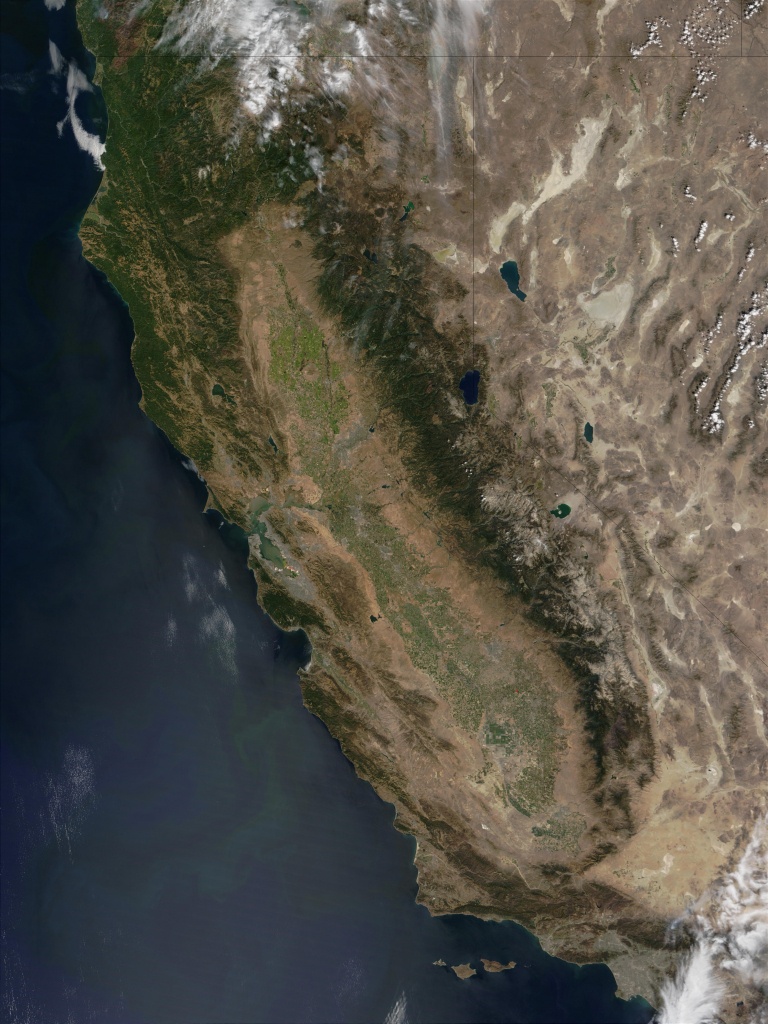 Nasa Visible Earth: California - California Map Satellite