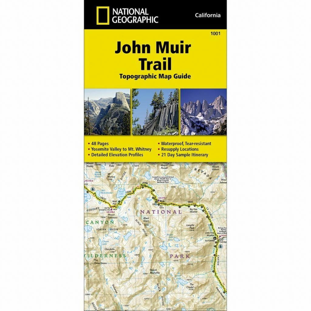 National Geographic John Muir Trail - Trails Illus Topo Map - #1001 - National Geographic Topo Maps California