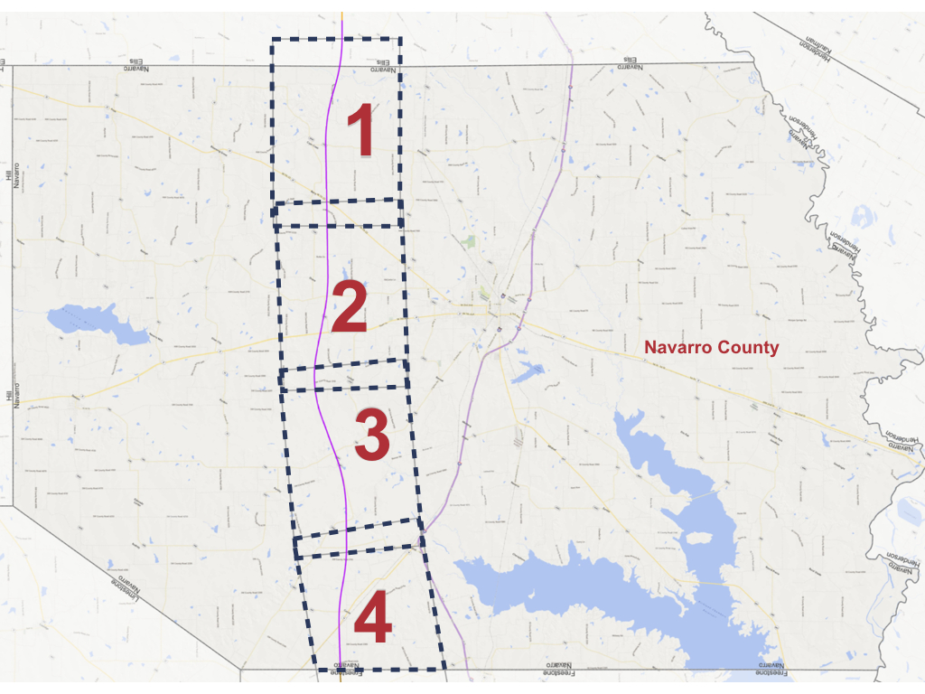 Navarro County Alignment Maps - Texas Central - Texas Bullet Train Route Map