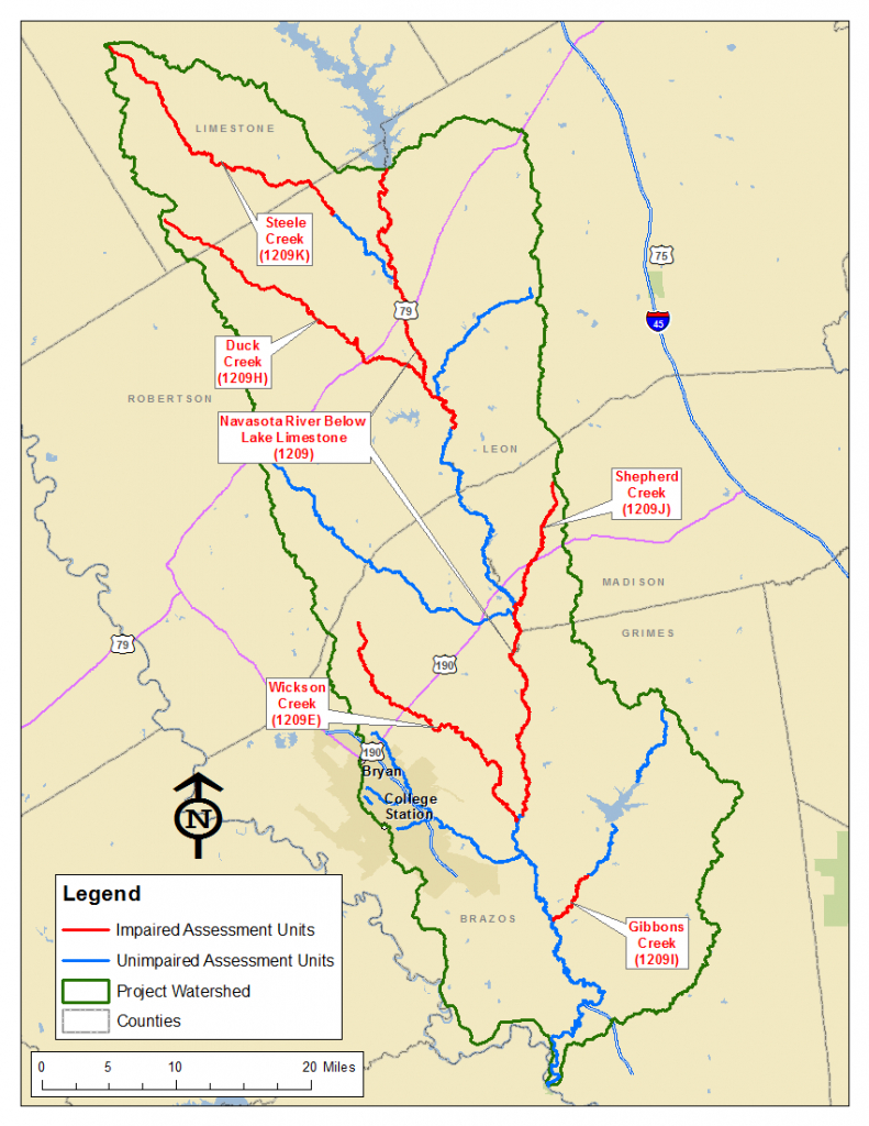 Navasota River: A Community Project To Protect Recreational Uses - Texas Creeks And Rivers Map