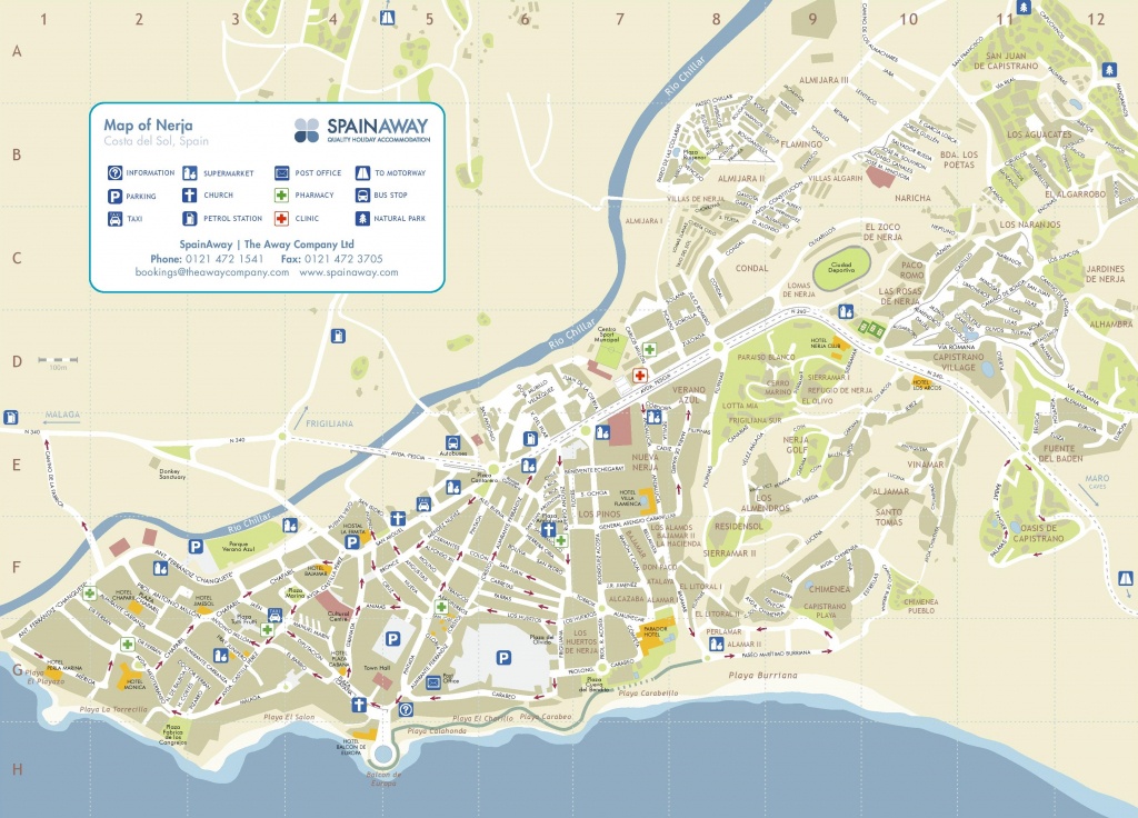 Nerja Tourist Map - Printable Street Map Of Nerja Spain