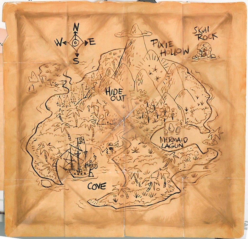 Neverland Map - Google Search | Treasure Map | Projets À Essayer - Neverland Map Printable