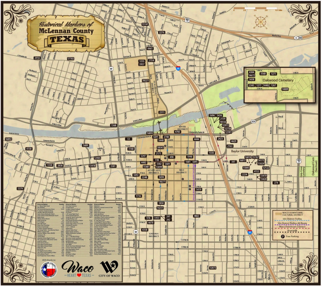 New Map Available – Historical Markers Of Mclennan County – Waco - Map Of Waco Texas And Surrounding Area
