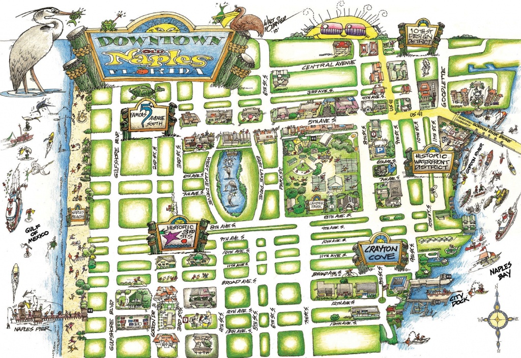 New Map Points The Way For Walking Around Naples | Naples Florida Weekly - Naples Florida Map