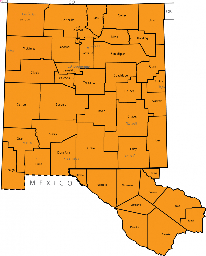 New Mexico &amp;amp; Western Texas - Lecet Southwest - Map Of New Mexico And Texas