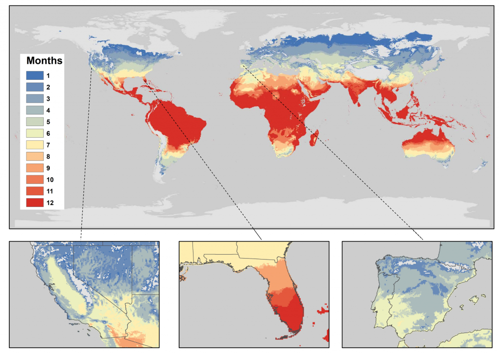 New Study Shows Where There May Be Establishment Of Citrus Greening - Florida Citrus Greening Map