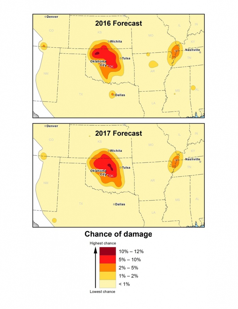New Usgs Maps Identify Potential Ground-Shaking Hazards In 2017 - Usgs Earthquake Map Texas
