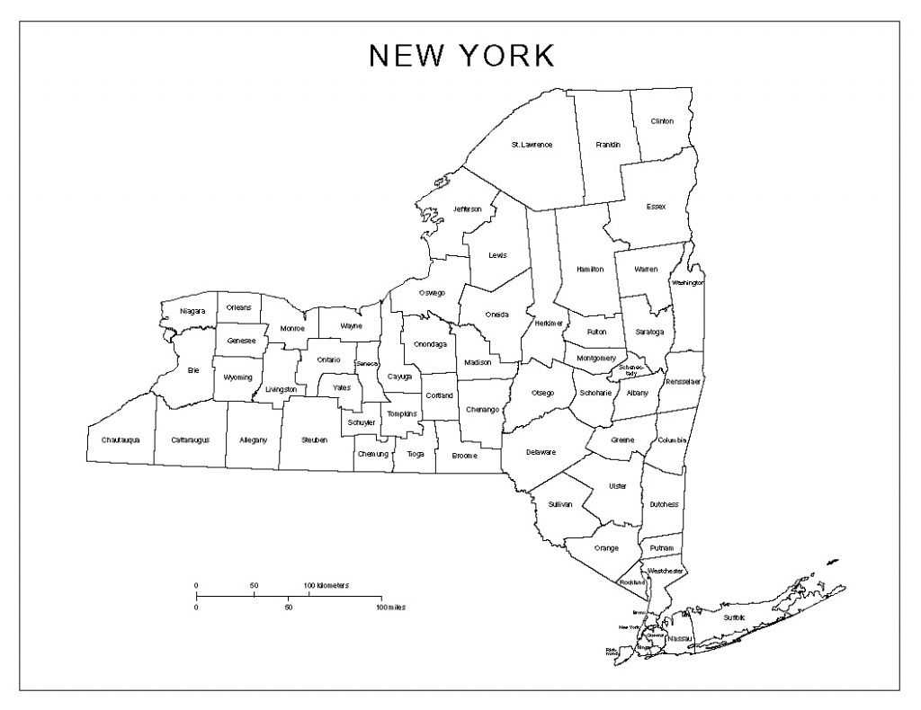 New York Labeled Map - Printable Map Of New York State