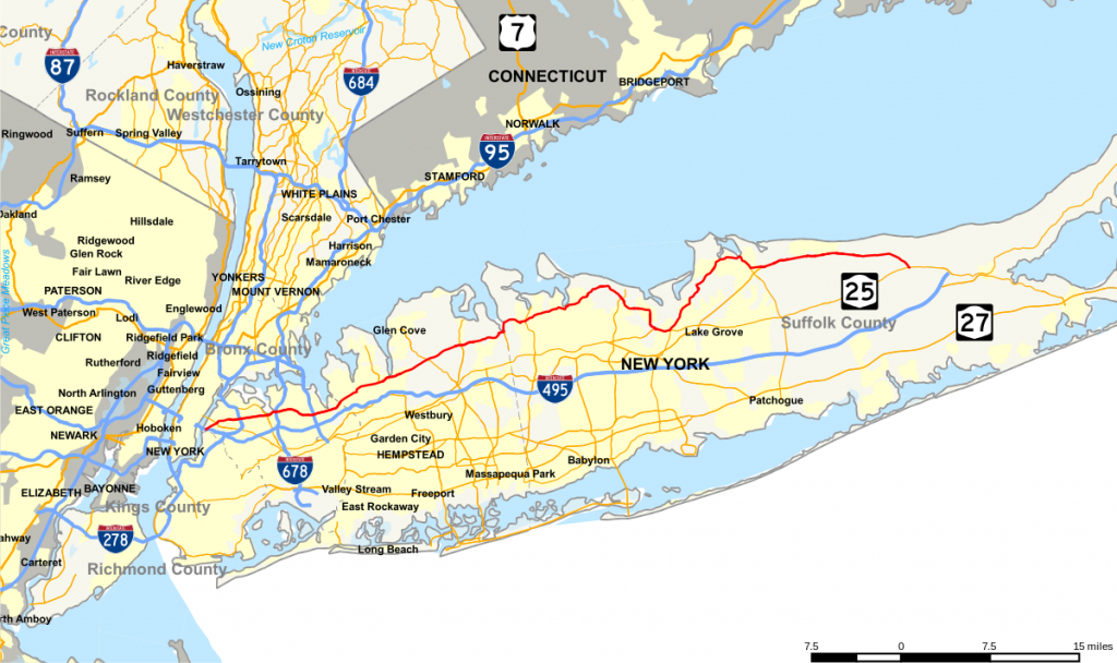 New York State Route 25A - Wikipedia - Printable Map Of Long Island Ny