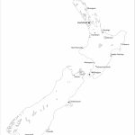 New Zealand Map With Cities And Towns Coloring Page | Free Printable   Outline Map Of New Zealand Printable