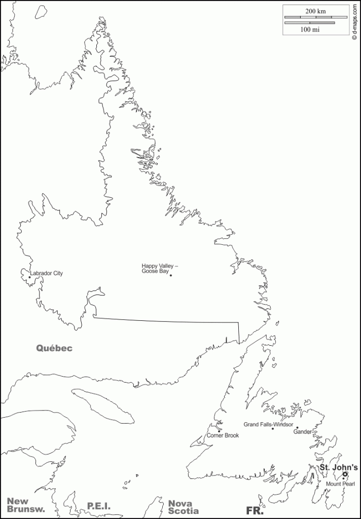 Printable Map Of Newfoundland