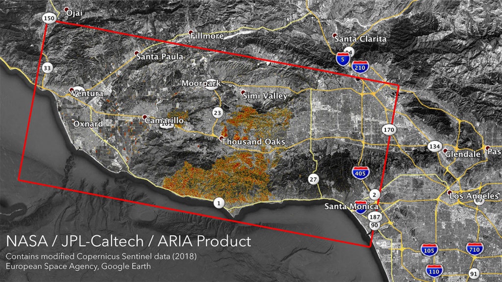 News | Nasa&amp;#039;s Aria Maps California Wildfires From Space - Map Of California Wildfires Now