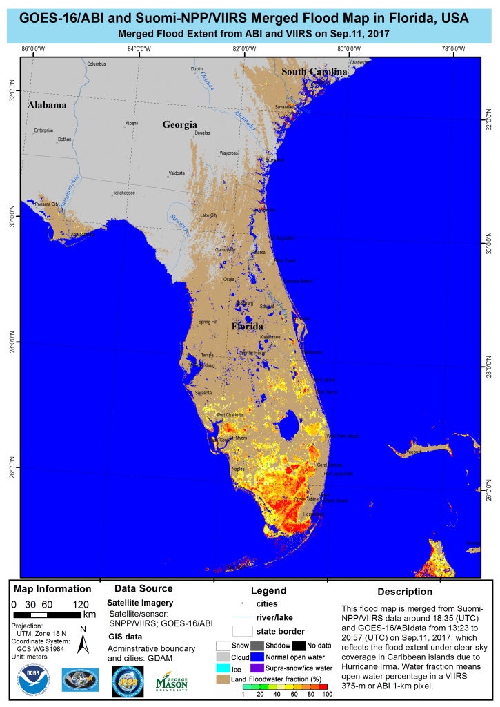 Noaa Satellites And Aircraft Monitor Catastrophic Floods From - Flood Plain Map Florida