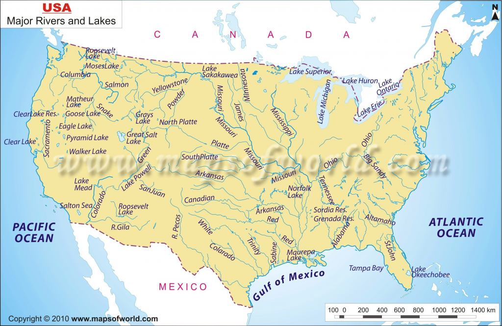 North America Map Mountains Printable Us Rivers And Physical The - Us Rivers Map Printable