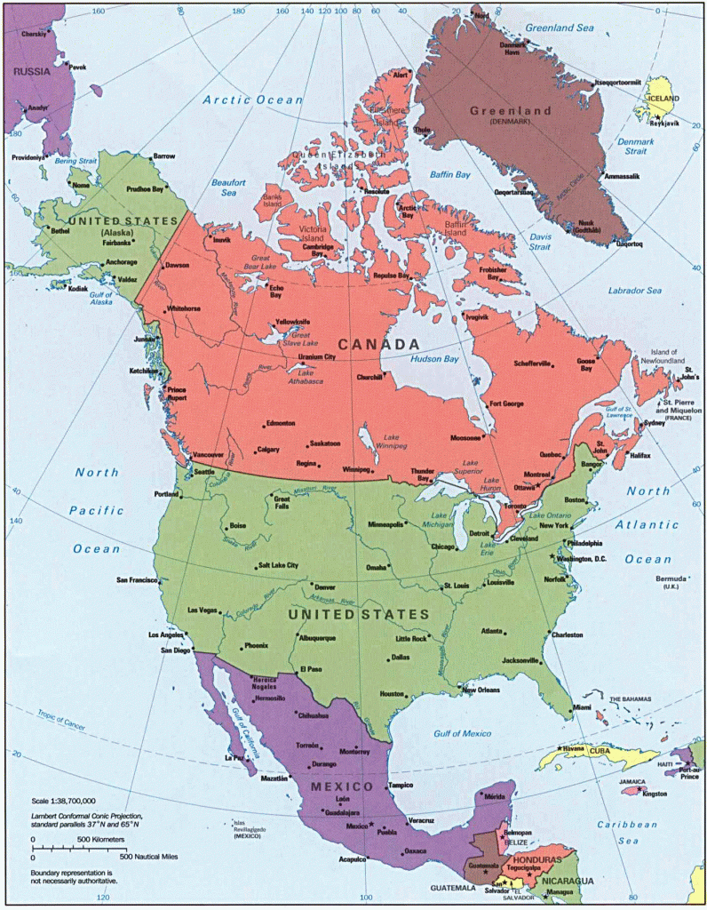 North America Political Map Printable Free Printable Maps