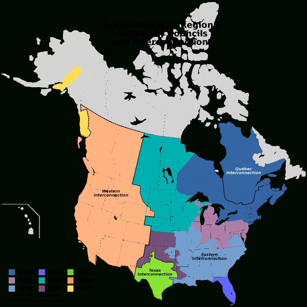 North American Power Transmission Grid - Wikipedia - Electric Transmission Lines Map Texas