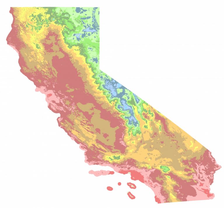 North California Plant Hardiness California State Map Garden Zone In ...