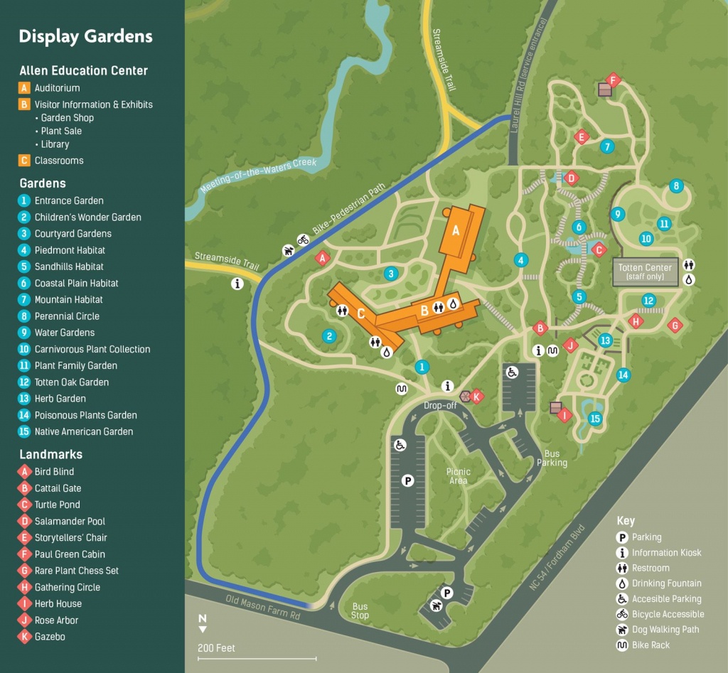 North Carolina Botanical Garden Map | Park Design | Florida - Florida Botanical Gardens Tourist Map