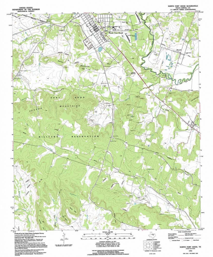 North Fort Hood Topographic Map, Tx - Usgs Topo Quad 31097C6 - Fort Hood Texas Map