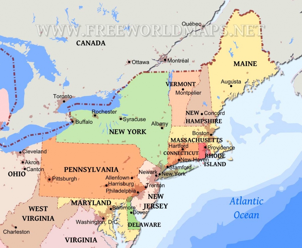 Northeastern Us Maps - Printable Map Of North Eastern United States