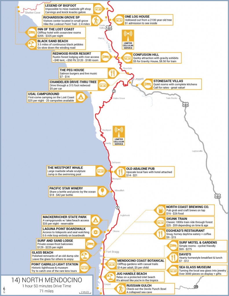 Northern California Highway 1 Road Trip Guide - Northern California Road Trip Map