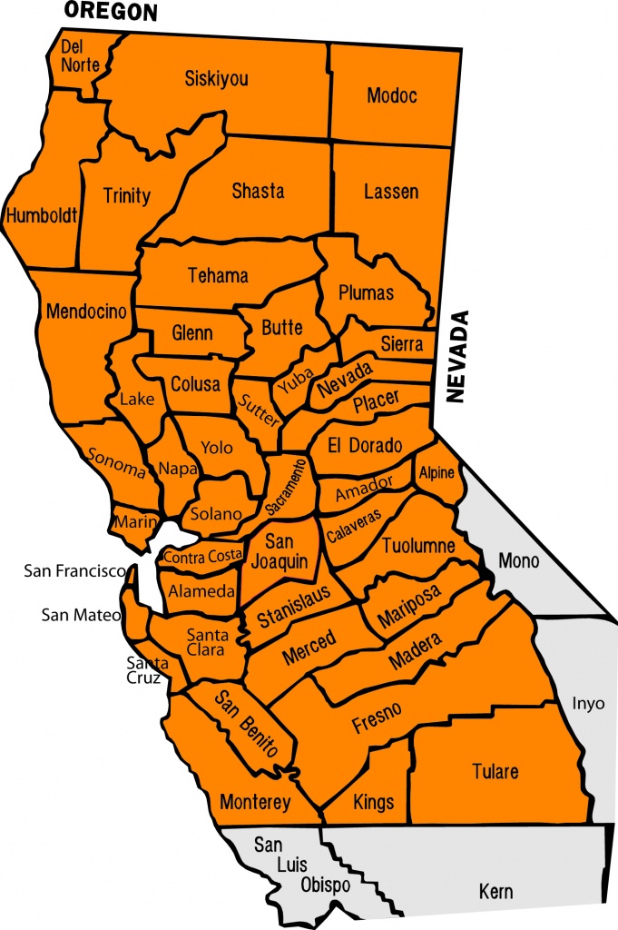 Northern California - Lecet Southwest - Northern California County Map