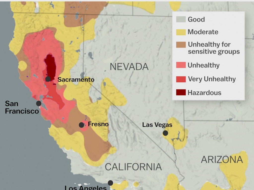 Northern California Now Has The Worst Air Quality In The World - Air Quality Map For California