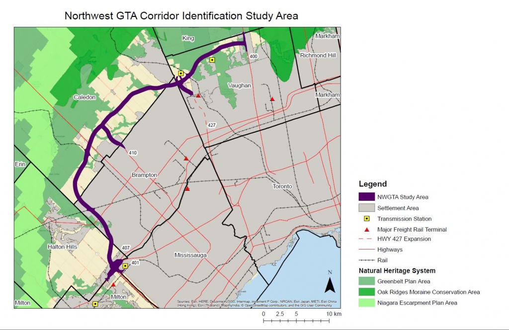 Northwest Gta Corridor Identification Study - Northwest California Map