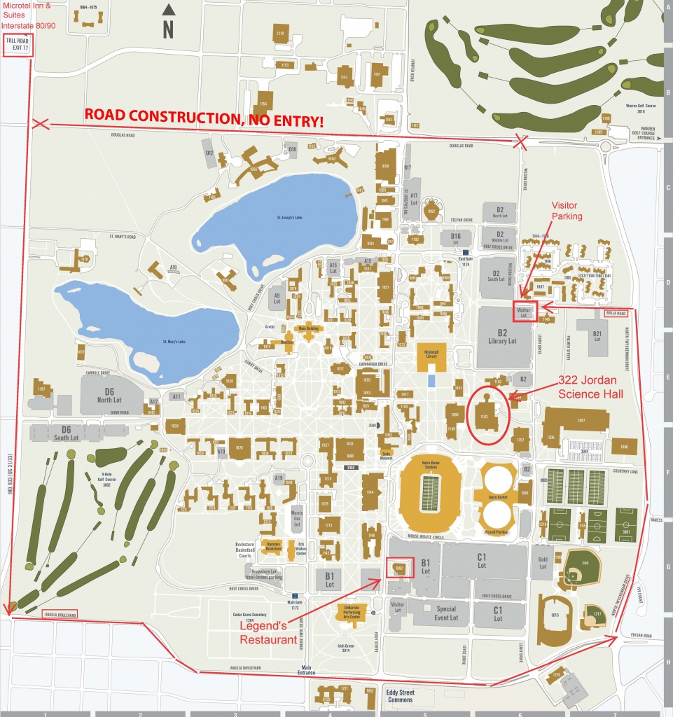 Notre Dame Campus Map Pdf – Bestinthesw - Notre Dame Campus Map Printable
