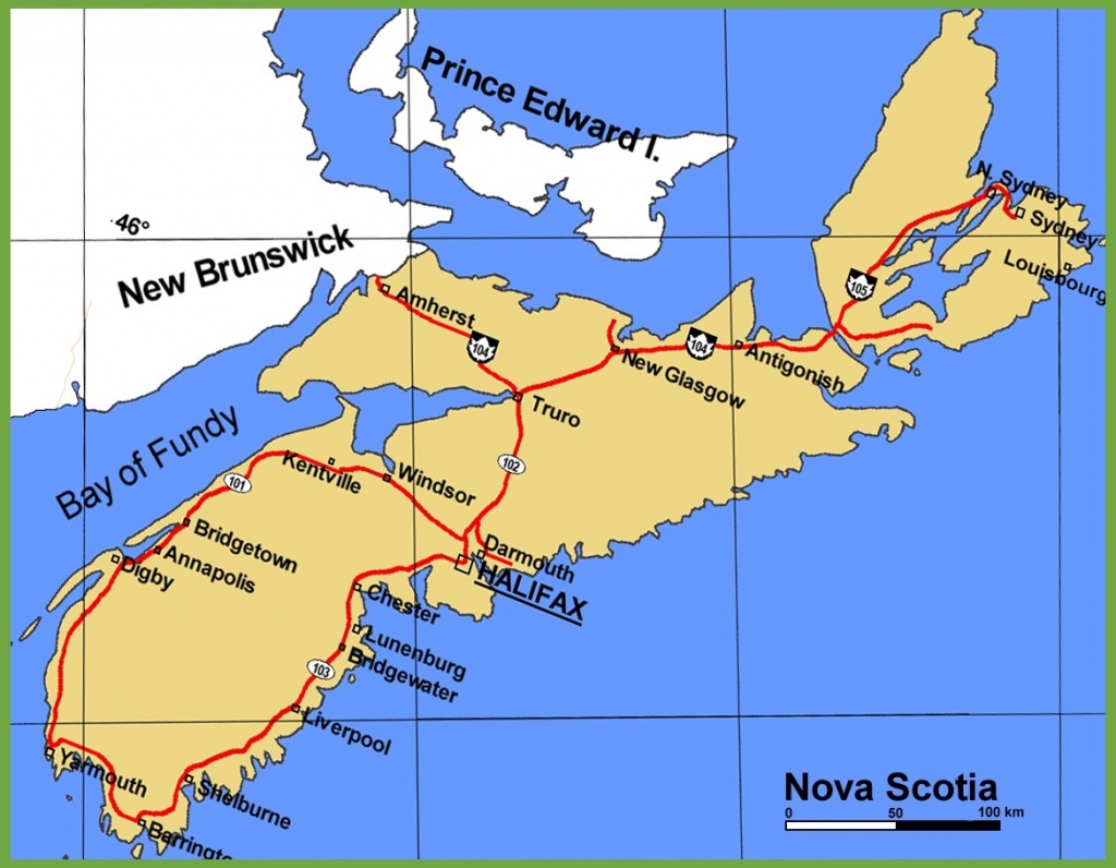 nova scotia on world map