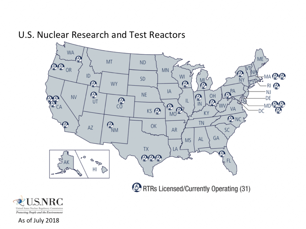 Nrc: Nrc Maps Of Research And Test Reactors - Power Plants In Texas Map