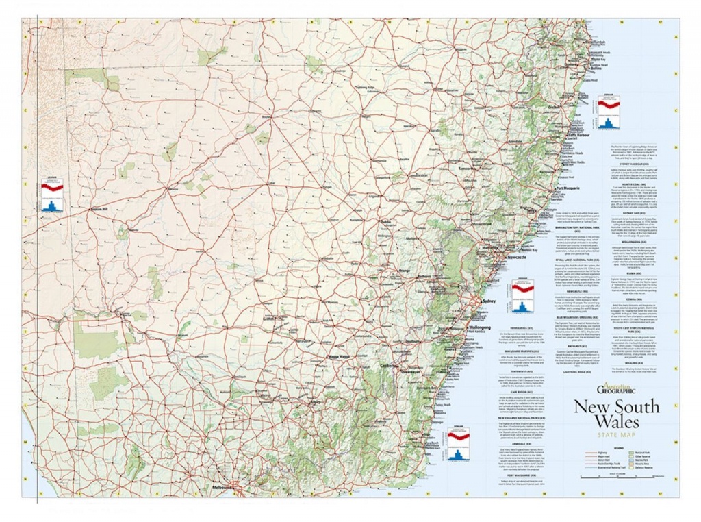 Nsw Map Poster - Australian Geographic - Printable Map Of Nsw